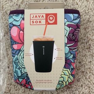 NEW Java Sok Floral Insulating Sleeve Medium plant succulent